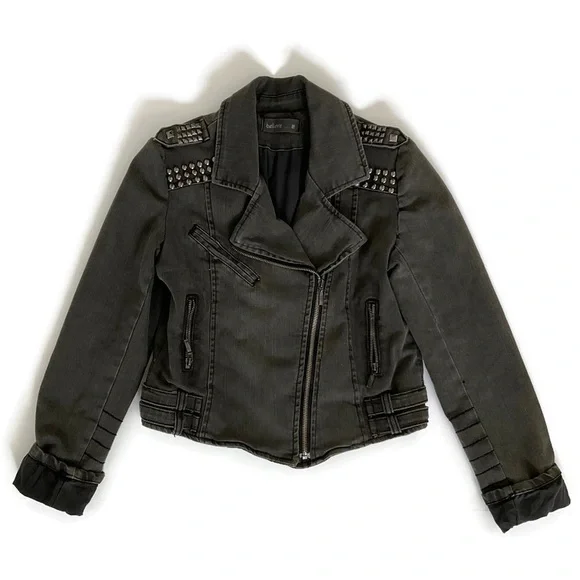 ITALIAN Denim Jacket w/ Studs - Picture 7 of 16